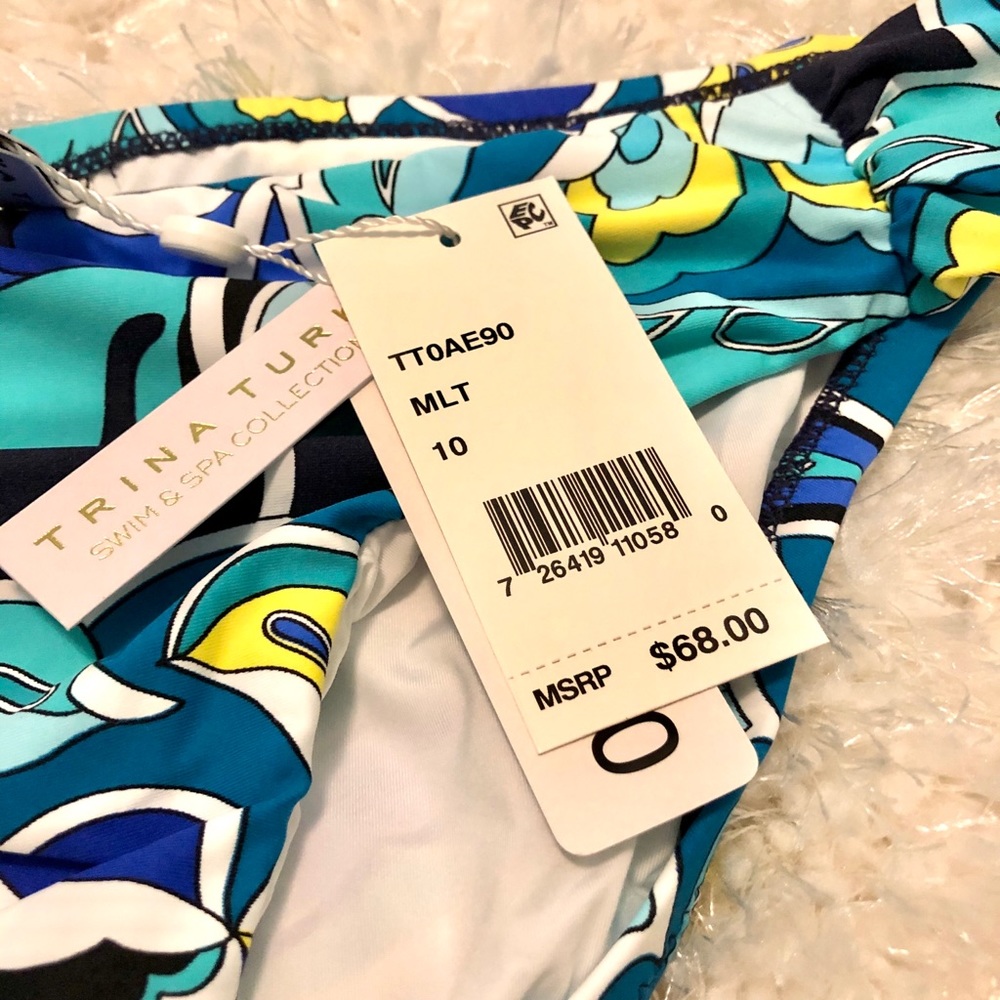 NWT- Trina Turk Ipanema Shirred Hipster Bottom - Picture 7 of 8